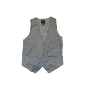 Vintage blue and white pin striped vest